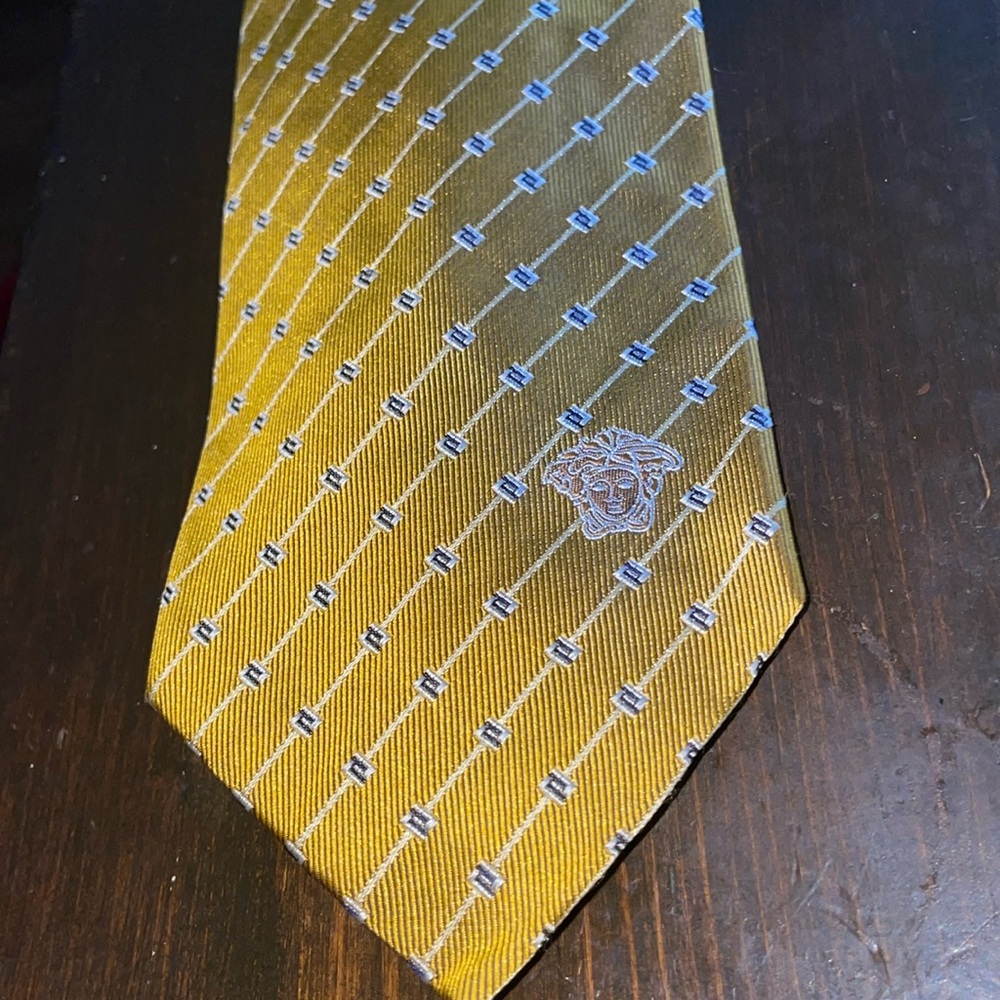 Versace Gold With Pattern 100% SILK Tie